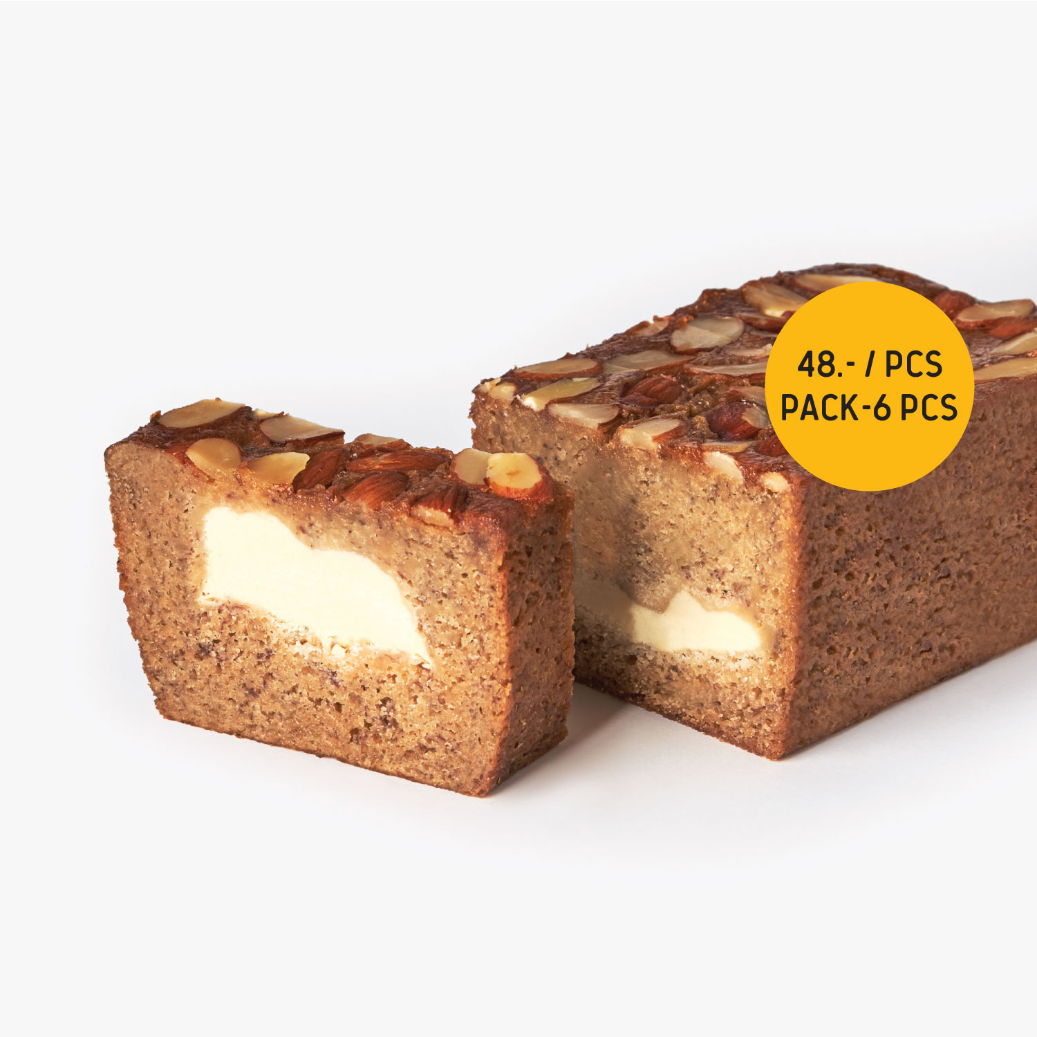 SYNOVA Banana Cream Cheese Loaf Cake (Pack-6Pcs)
